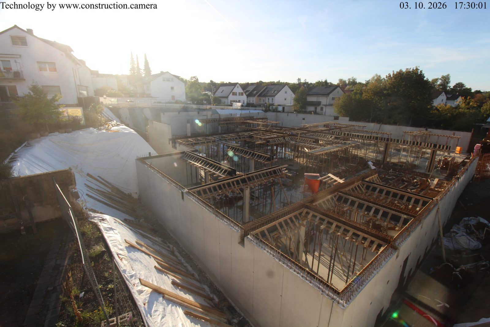 Aktuelle Aufnahme der Baustelle Quartier der Flüsse